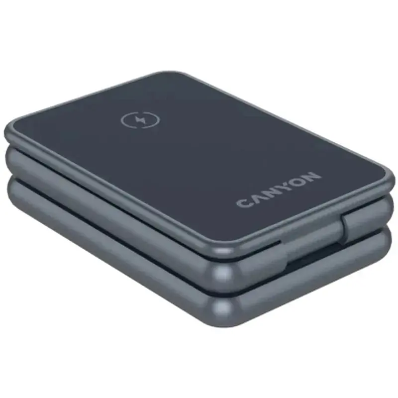 Зарядний пристрій Canyon Foldable wireless charger 15W 3in1 Metal (CNS-WCS309M) - фото 9