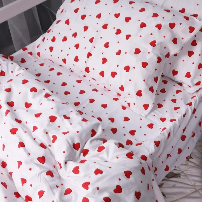 Підковдра MirSon Фланель 015 Love 110х140 см Червоно-біла (2200009652745) - фото 4