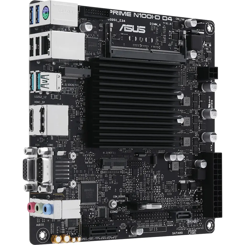 Материнська плата Asus Prime N100I-D D4-CSM CPU Intel N100 Quad-Core 2.0GHz 1xDDR4 SO-DIMM D-Sub HDMI DP Com mITX - фото 3