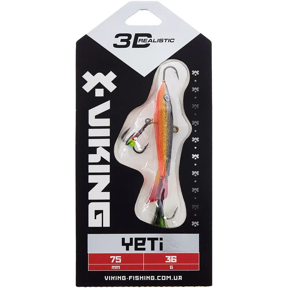Балансир Viking Fishing Yeti Ice Jig 75mm 36.0g #10 Golden Dark - фото 2
