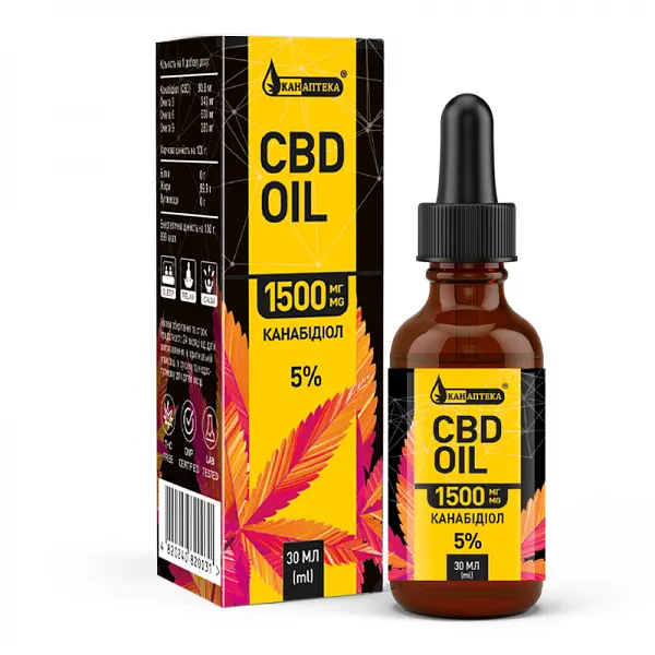 Олія CBD 5%. Канабідіол 1500 мг - фото 2
