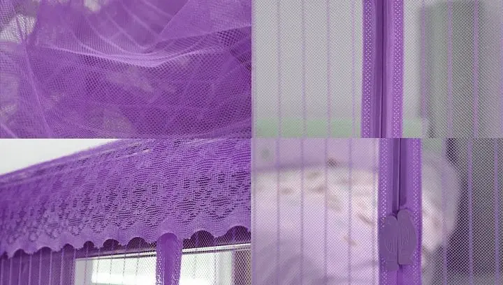 Антимоскітна штора на двері сітка на магнітах москітна UKC Magic Mesh 210 х 100 см фіолетовий - фото 4