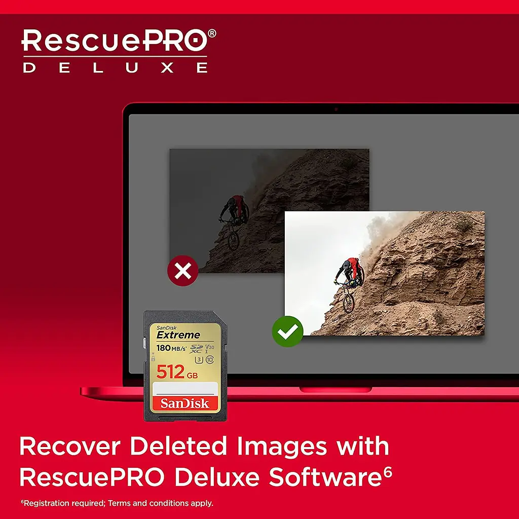 Карта пам'яті Sandisk 512GB SD class 10 UHS-I U3 V30 Extreme (SDSDXVV-512G-GNCIN) - фото 6