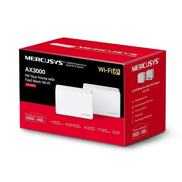 Домашня Mesh Wi-Fi система (2 шт у комплекті), Halo H80X(2-pack) MERCUSYS - фото 5