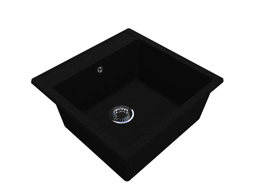Кухонна мийка гранітна Miraggio Bodrum 510 black 508x495x227 00206507, Чорний - фото 2