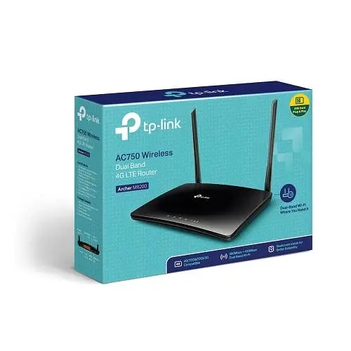 Роутер Archer MR200, Black, WiFi 5, 4G (5GHz до 433 MB/s / 2.4GHz до 300 MB/s) TP-Link teh0020526 - фото 4