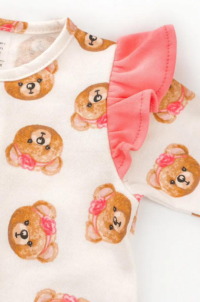 Комбінезон з начосом для новонародженої дівчинки Girl Bears - фото 3