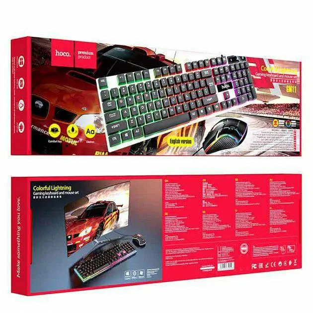 Игровой комплект Hoco gm11 клавиатура и мышь с подсветкой - фото 3
