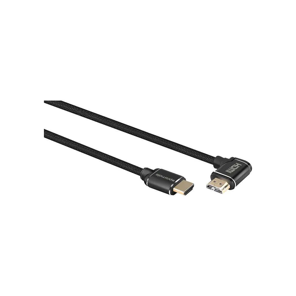 Кабель мультимедійний HDMI M to HDMI M 3.0m V2.0 90° corner Promate (prolink4k1-300.black) - фото 2