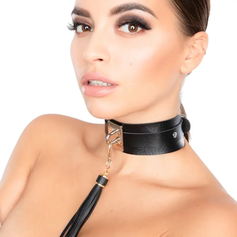 Ошейник Kinky Diva Collar Me! Teasing Tassel Collar 43.5 см черный - фото 3