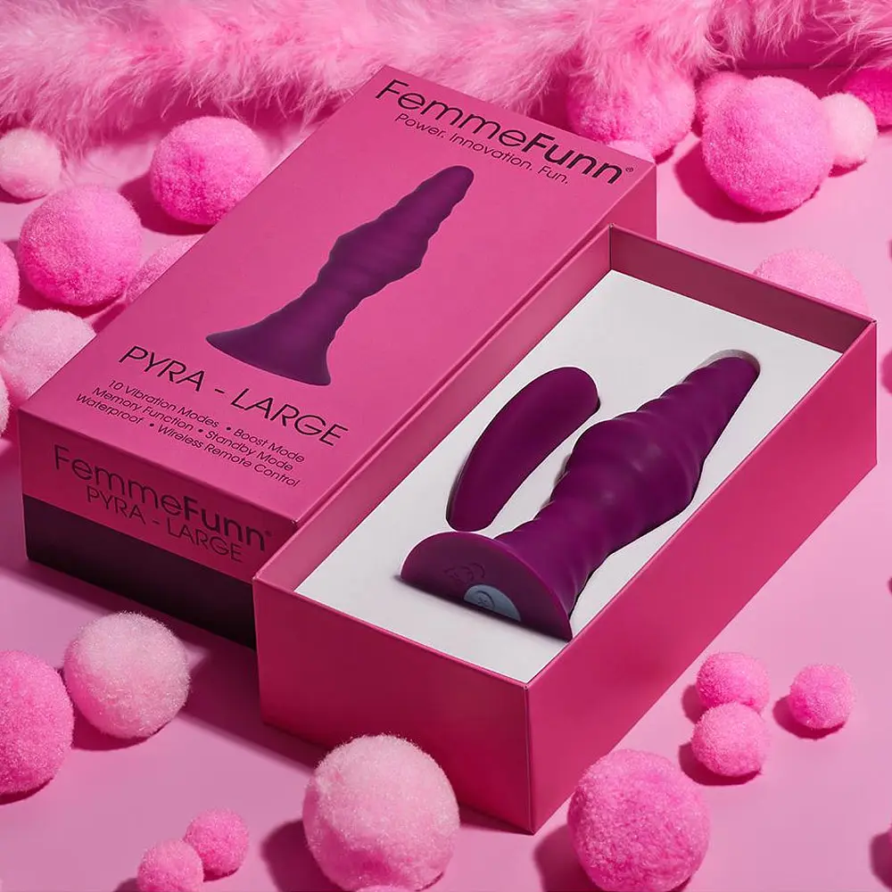 Анальная пробка Dream Toys Pyra Large 15 см (малиновый) - фото 7