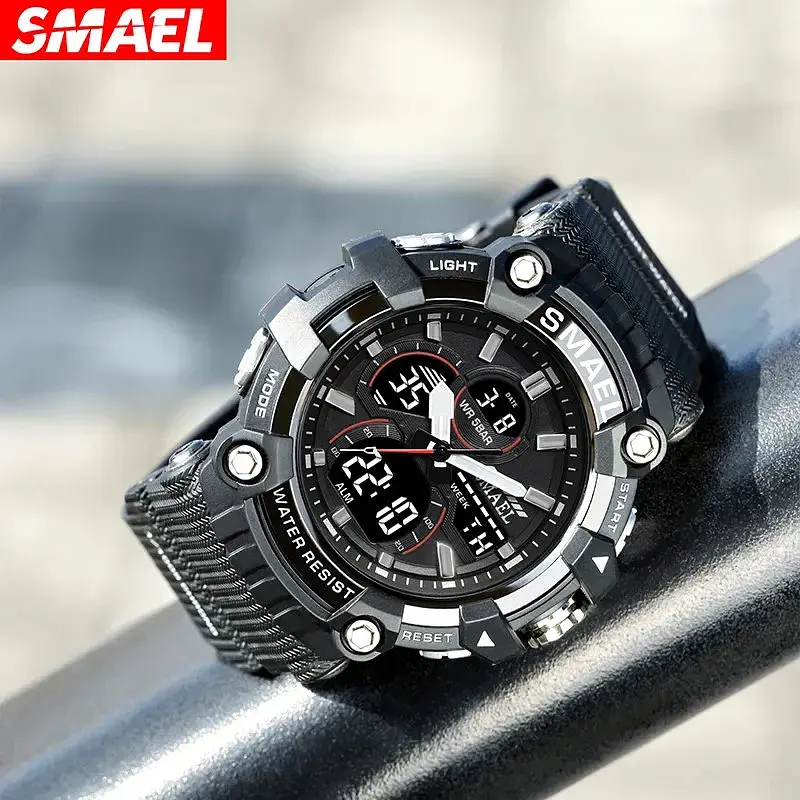 Тактичний наручний годинник Smael 8086 Black (16681) - фото 2