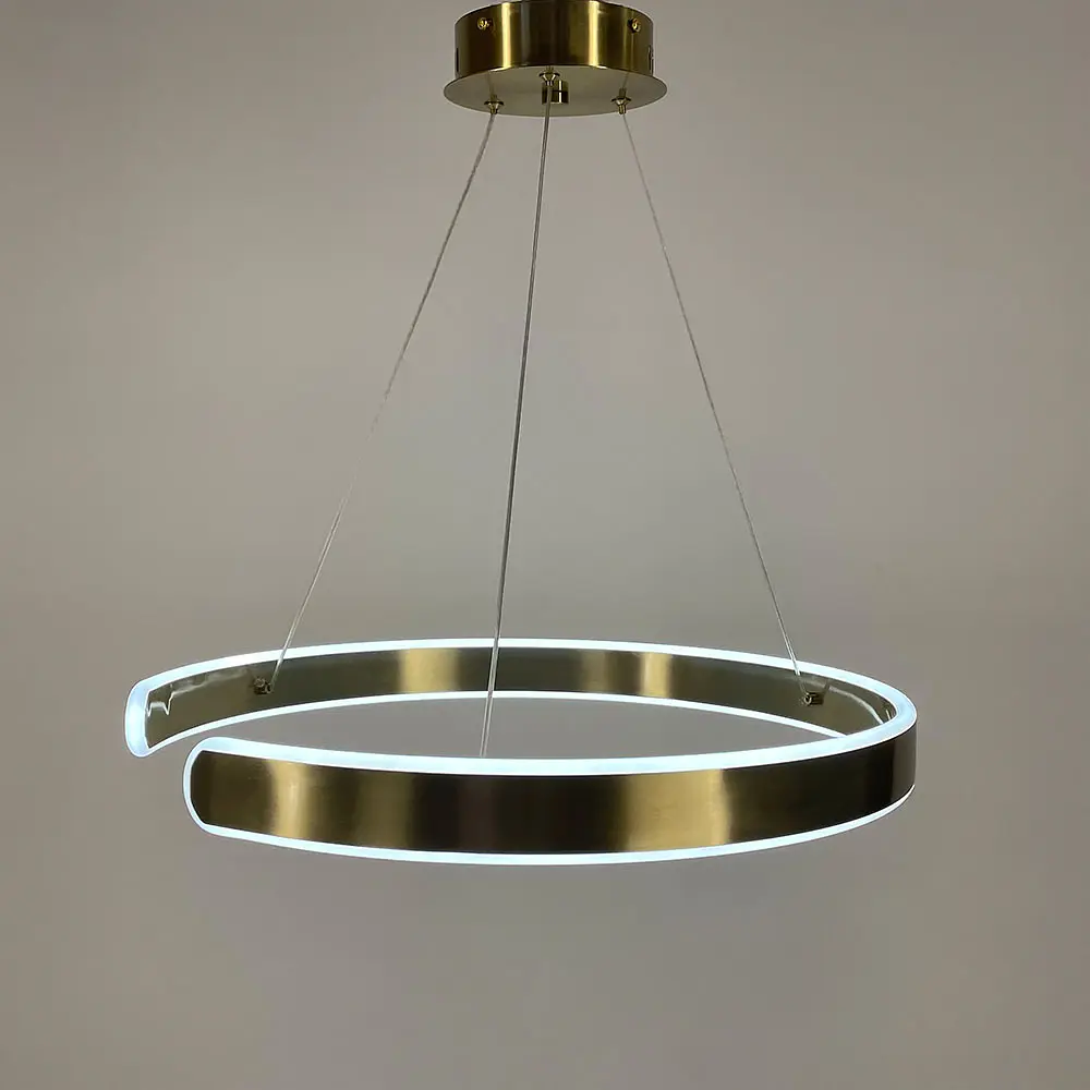 Подвесная латунная люстра Spiral Rings Ø 60 см | Ст. A247-600 AB | Line F - фото 6