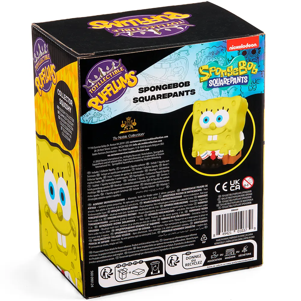 Іграшка антистрес Spongebob Squarepants - Pufflums сквіш (Губка Боб) 18,5 см - фото 8