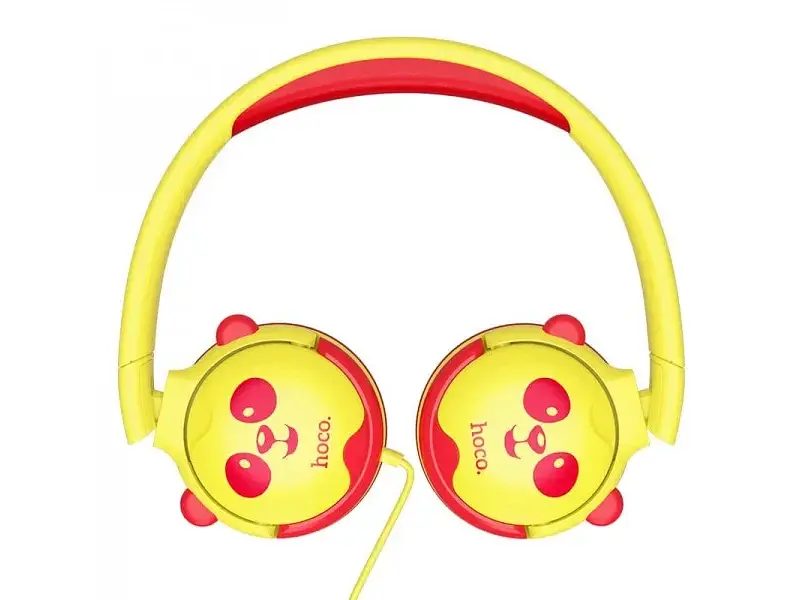 Навушники без мікрофону Hoco W31 Yellow/Red - фото 3