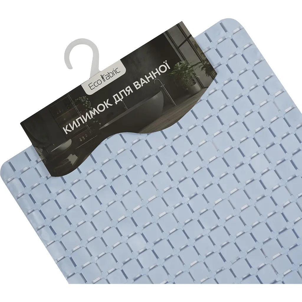 Килимок для ванної Eco Fabric Мозаїка 69х38 см блакитний (6938-003) - фото 5