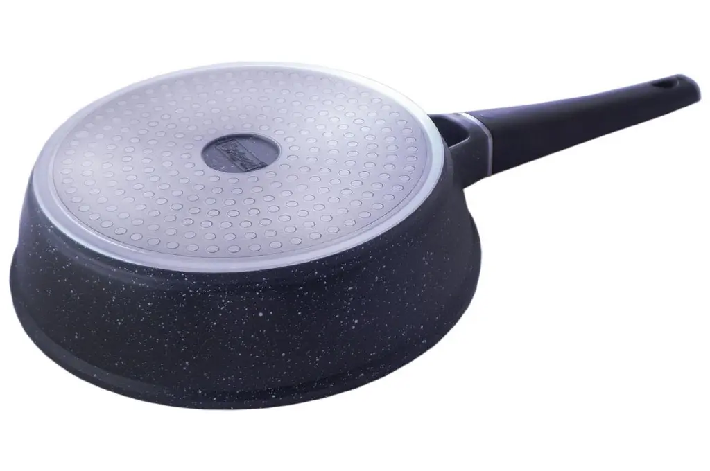 Сковорода глибока антипригарна 24 см Maestro MR-4724 Granite литий алюміній ручка, що знімається - фото 2