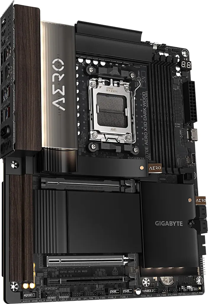 Материнська плата GIGABYTE X870E AERO X3D DARK WOOD (X870E AERO X3D DARK WOOD) (Socket AM5, AMD X870E, ATX) - фото 4