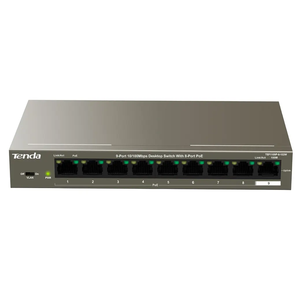 Комутатор Tenda TEF1109P-8-102W - фото 3