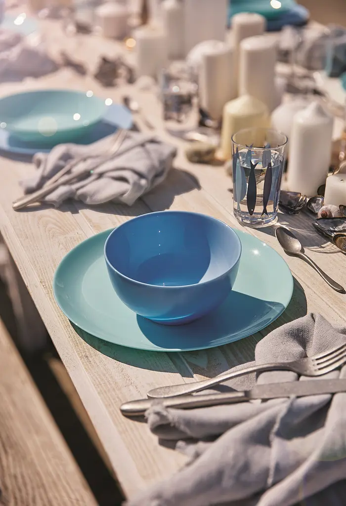 Тарелка десертная Luminarc Diwali Light Turquoise круглая бирюзовая 19 см (P2613) - фото 3