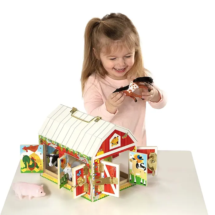 Будиночок-сарай Melissa&Doug із засувками і тваринами (MD2564) - фото 6
