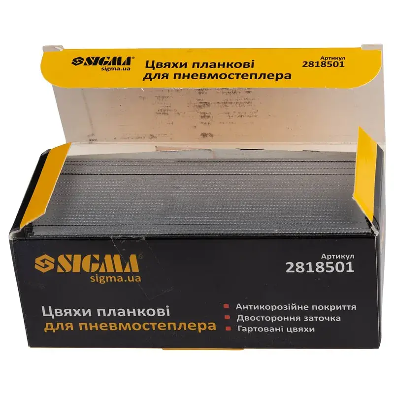 Цвяхи планкові 50×1.25×1мм для пневмостеплера 5000шт SIGMA (2818501) - фото 3