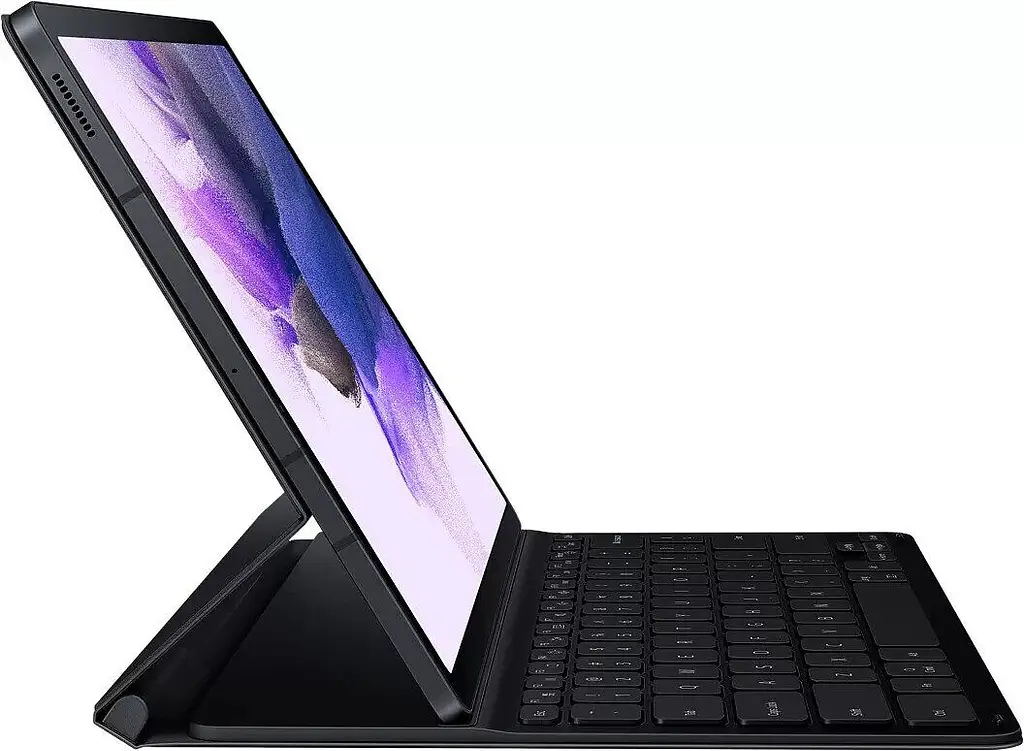 Чохол-клавіатура Samsung Book Cover Keyboard Slim для Galaxy Tab S7 FE 12.4 (T730/T733/T735/T736) / Tab S7+ 12.4 (T970/T795/T976) / Tab S8+ 12.4 (X800/X806) Black ENG/UKR (EF-DT730BBRGRU) - фото 3