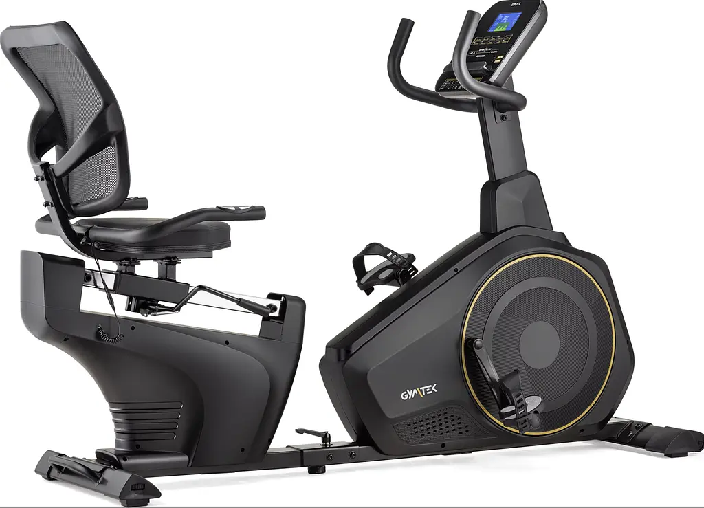 Горизонтальний велотренажер Gymtek XBR6000 електромагнітний золотистий - фото 3