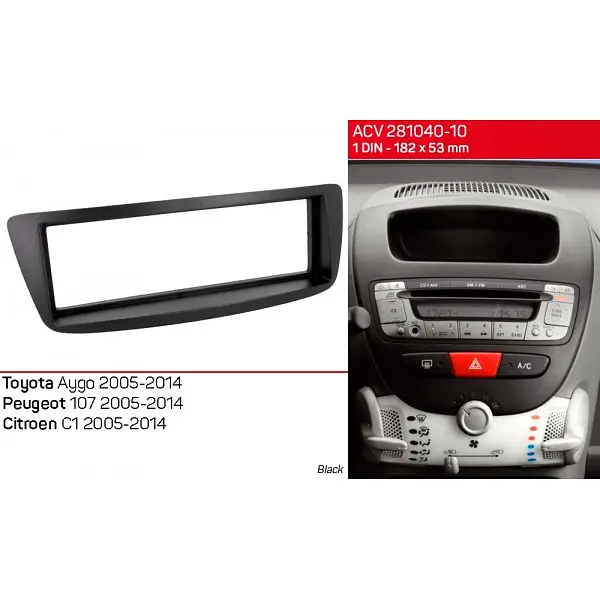 Переходная рамка ACV Toyota Aygo (281040-10) - фото 5