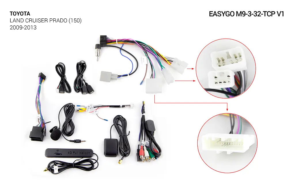 Штатна автомагнітола EasyGo M9-3-32-TCP v1 Toyota Land Cruiser Prado (150) 2009-2013 - фото 5