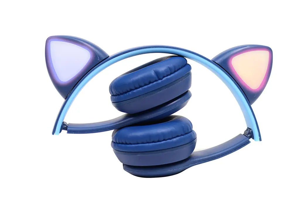 Дитячі бездротові Bluetooth навушники Cat Y47 з мікрофоном та котячими вушками, що світяться - фото 5