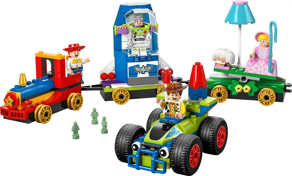 Конструктор LEGO Disney Pixar Святкування з Історії Іграшок: потяг і авто для перегонів 206 деталей (43264) - фото 3