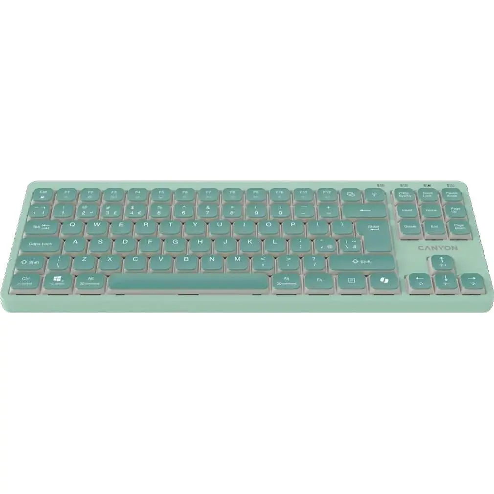 Клавіатура Canyon Keyboard OnType 10 Low Profile EN Wired Green (CNS-HKB10GR) - фото 4