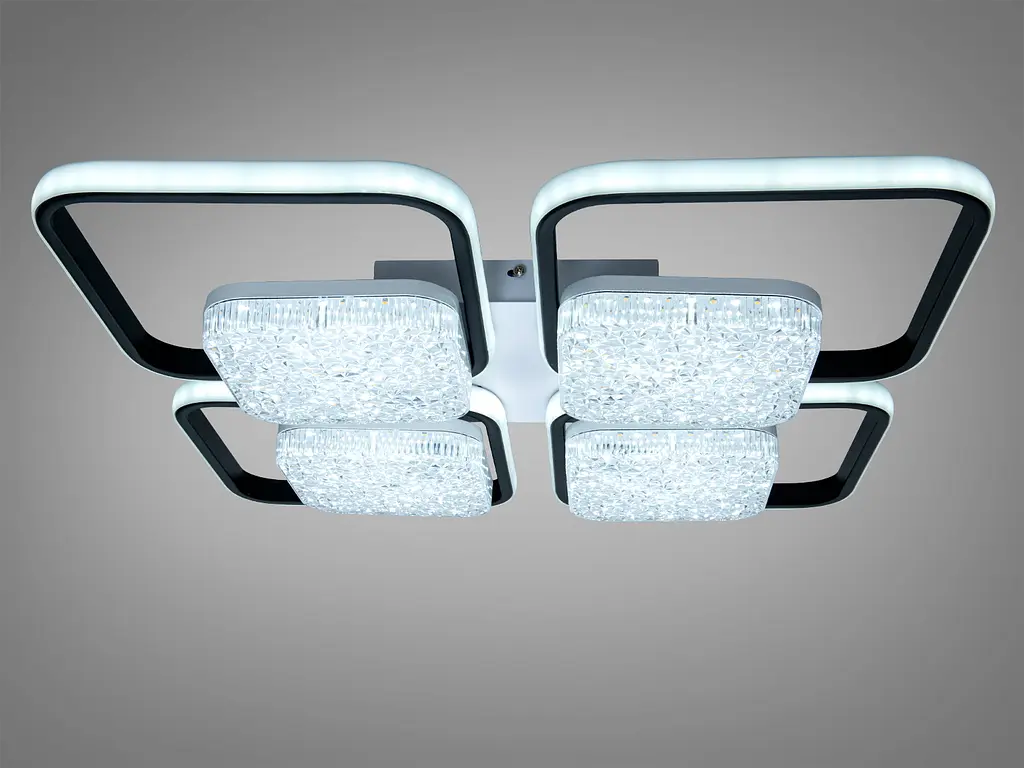 Люстра стельова Diasha LED біла чорна 130W димер - фото 2