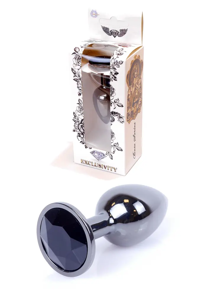 Анальна пробка Jewellery Dark Silver PLUG Black Boss Series 64-00029 101632