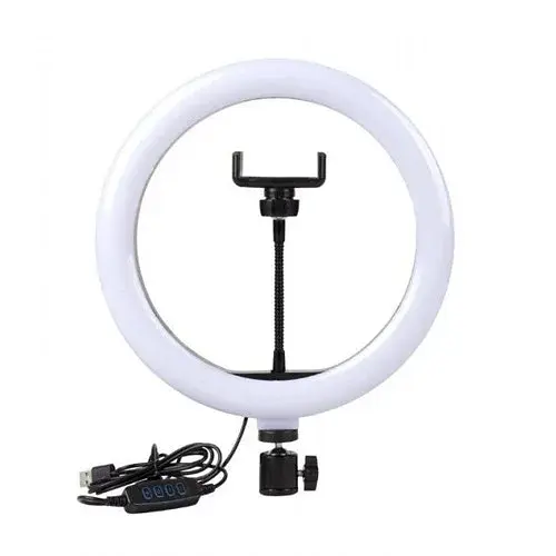 Лампа кільцева LED Ring Light 30 см зі штативом 210 см, тримачем телефона і регулюванням світла, 3 режими - фото 7