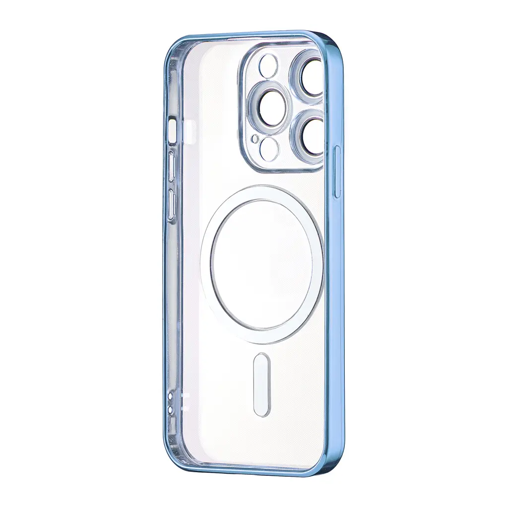 Чохол Ductil Metallic Edge with MagSafe (Protected Camera & Lens) iPhone 14 Pro Light Blue - фото 3