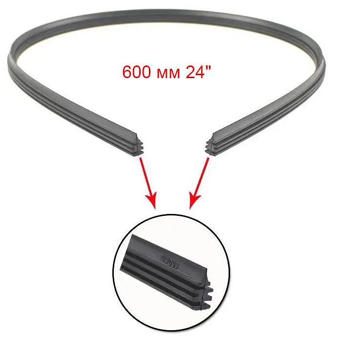 Змінні гумки двірників Alca 600 мм 24" профіль BOSCH Flat Economy с Замком 2 шт (121240) - фото 2