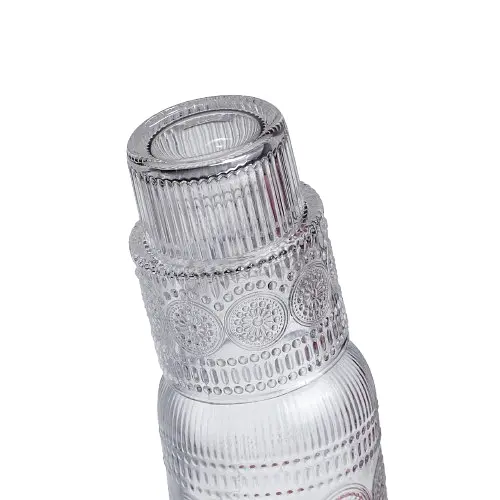 Кувшин 700 мл со стаканом 1 (шт) графин для компота сока воды лимонада кувшин для напитков Прозрачный Yiwu HP-19-L4 - фото 4