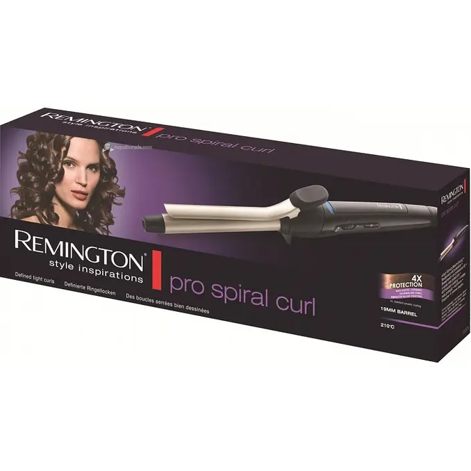 Плойка Remington Ci 5319 Pro Spiral Curl 19 мм Tong чорно-сіра (45338560100) - фото 3