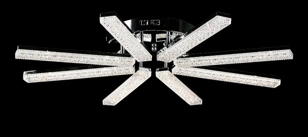 Люстра стельова LED Splendid Ray LT8007/8, 160W, хром/білий, сучасний стиль, діаметр 70 см - фото 4