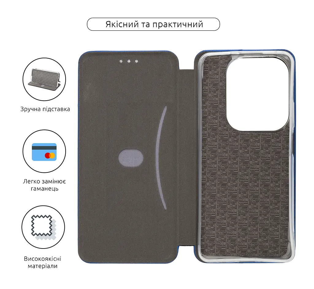 Чехол-книжка для Infinix Hot 40i, G-Case, черный, кожаный чехол-книга из экокожи (PU) и TPU, с магнитом, с подставкой и вместительным кардхолдером, противоударный, защита всего корпуса, ArmorStandart (ARM79050) - фото 3