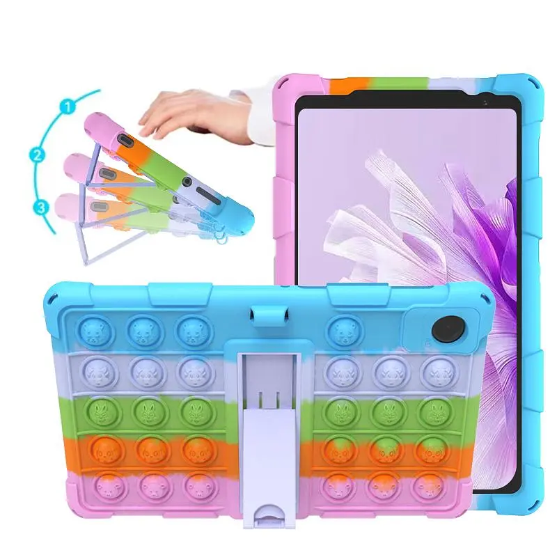 Чехол SoftGel Kids детский pop-it Samsung Galaxy Tab A9 SM X110 X115 X116 Радуга Sky - фото 2