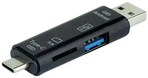Кардрідер USB Dynamode D-188, чорний, USB/Type-C 3.1 - microSD/USB 3.0