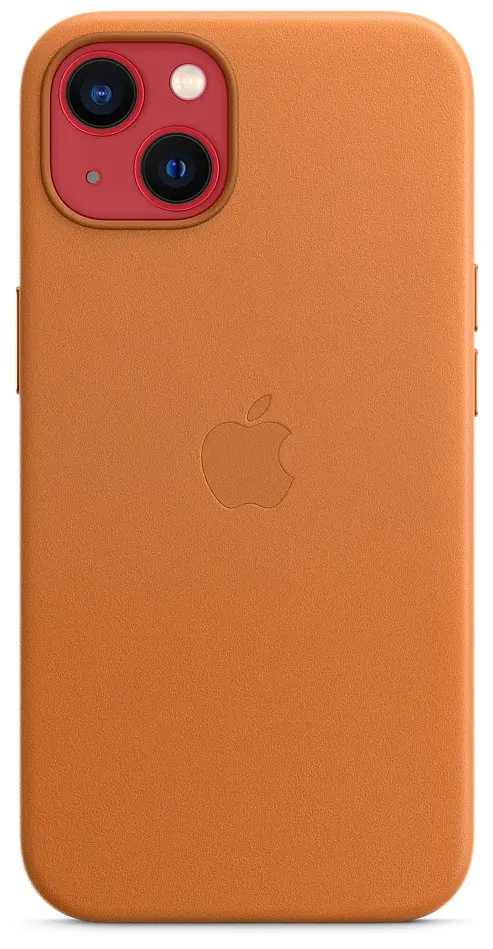 Оригінальний шкіряний чохол Leather Case MagSafe для Apple iPhone 13 \| 14 (6.1") Brown (MM103ZM/A) - фото 2