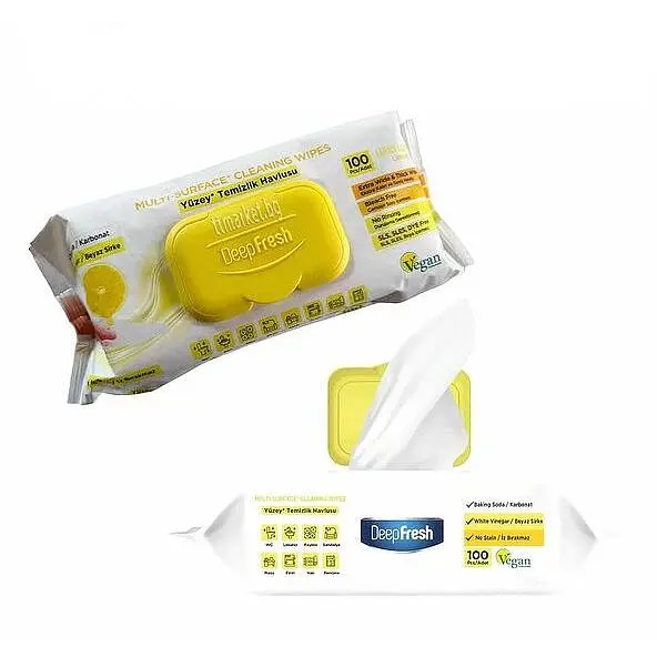 Салфетки для очистки поверхностей Deep Fresh Lemon влажные 100 шт. - фото 2
