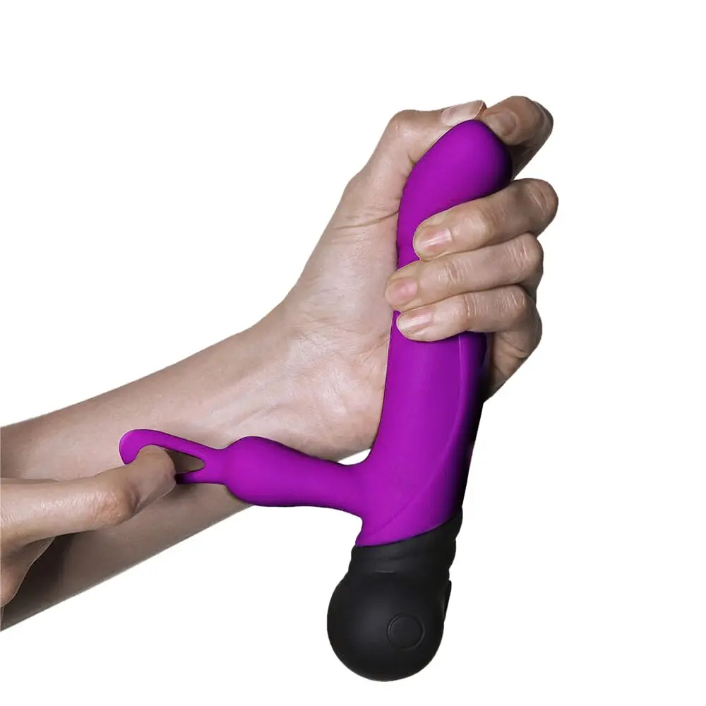 Вібратор з обертанням стовбура Adrien Lastic Mini Bonnie з петелькою для пальчика - фото 4