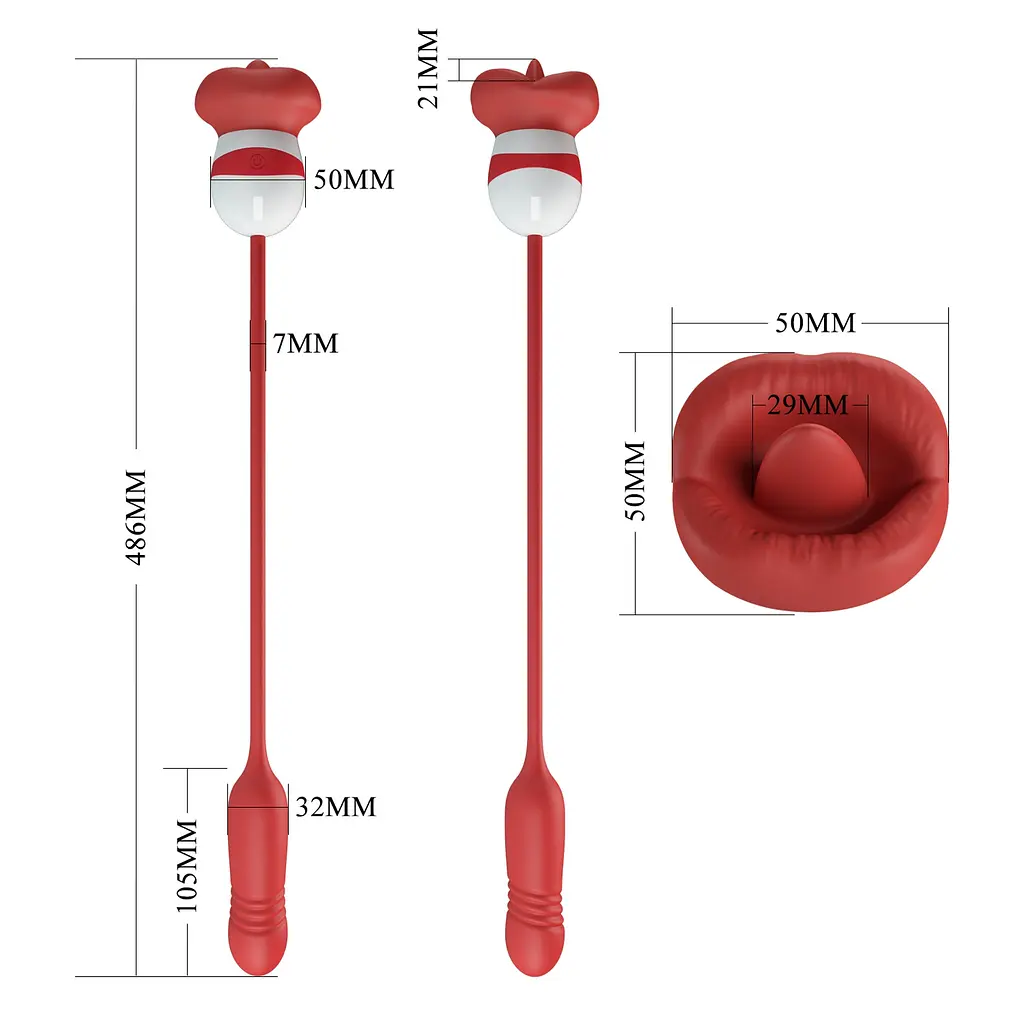 Вибростимулятор PRETTY LOVE Ashlynn, 5 vibration functions 5 thrusting settings 5 licking settings PRETTY LOVE BI-300075 100105 - фото 4