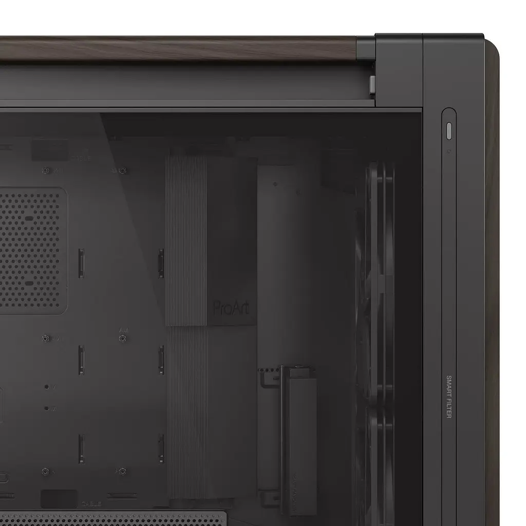 Корпус Asus ProArt PA602 Walnut Wood Edition - Tempered Glass без БЖ (90DC00J0-B09030) Modern Black - фото 10