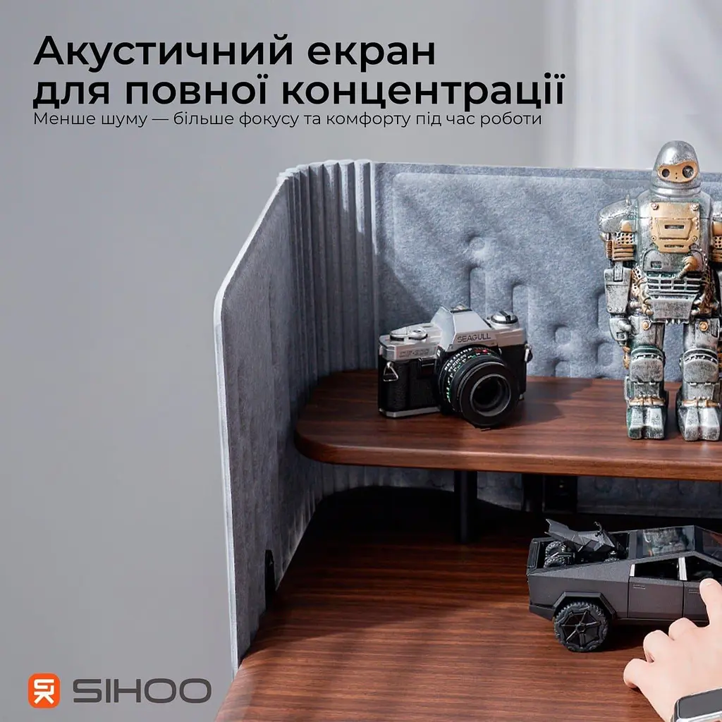 Геймерский стол Sihoo D07 1.8m Walnut/Black (D07A-101/D07J-101-AB/D07-P) - фото 7